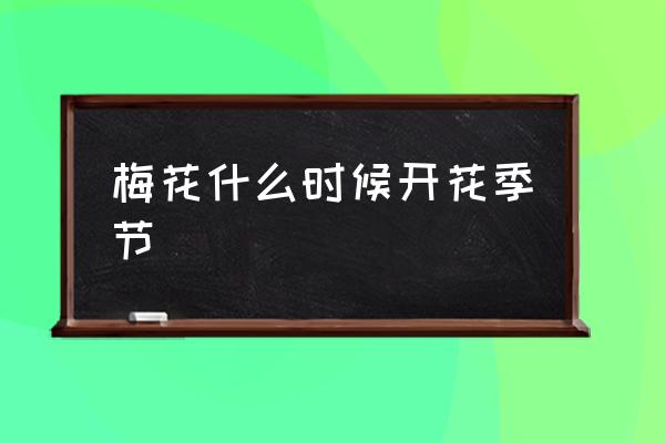 梅花什么時候開花季節(jié) 梅花什么時候開的最好？