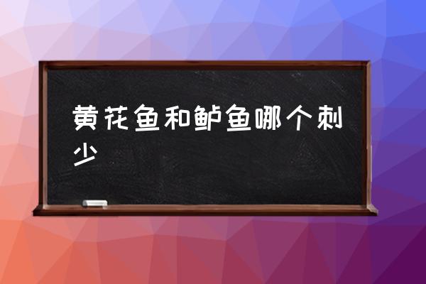 黃花魚和鱸魚哪個刺少 青黃魚刺多嗎？