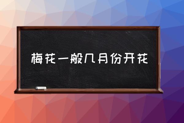 梅花一般幾月份開花 梅花什么時間開放？