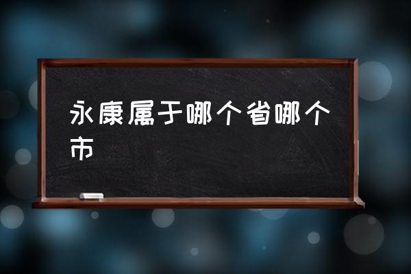 永康屬于哪個省哪個市 永康市繁華嗎？