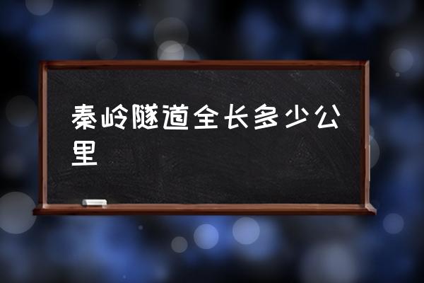 秦嶺隧道全長多少公里 秦嶺隧道車速多少？