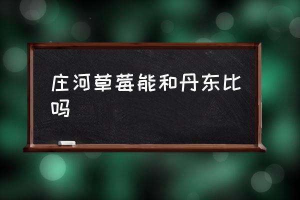 莊河草莓能和丹東比嗎
