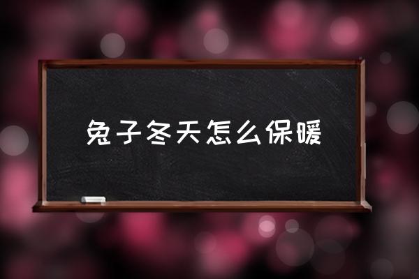 兔子冬天怎么保暖 兔子冬眠嗎？