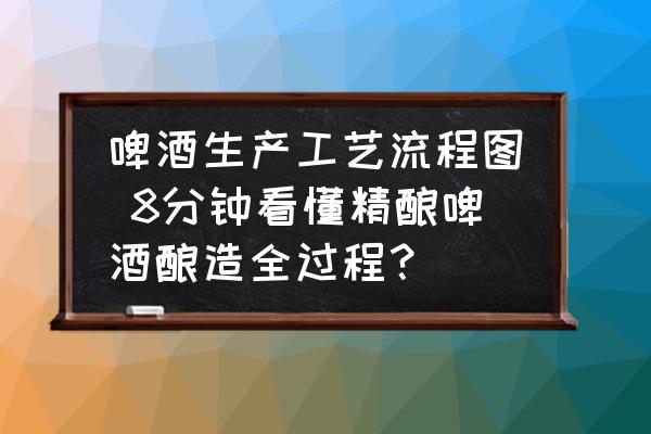 啤酒生產工藝流程圖 8分鐘看懂精釀啤酒釀造全過程？