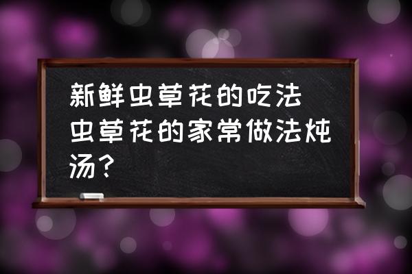 新鮮蟲草花的吃法 蟲草花的家常做法燉湯？