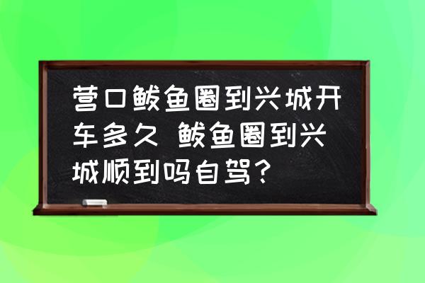 營口鲅魚圈到興城開車多久 鲅魚圈到興城順到嗎自駕？