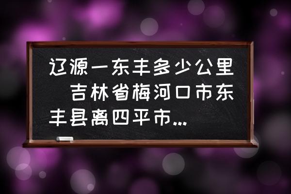 遼源一東豐多少公里(吉林省梅河口市東豐縣離四平市遼源縣多遠?做什么車能到？)