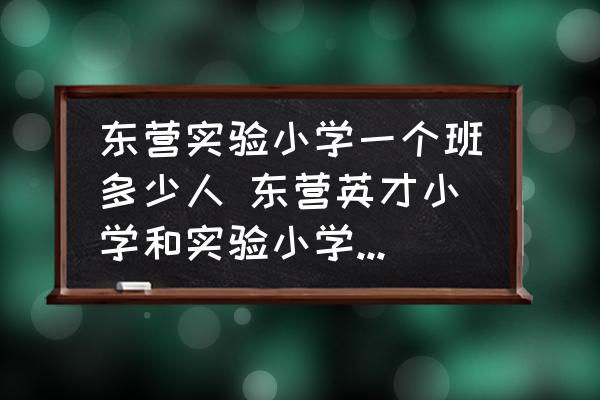 東營實(shí)驗(yàn)小學(xué)一個(gè)班多少人 東營英才小學(xué)和實(shí)驗(yàn)小學(xué)哪個(gè)好？