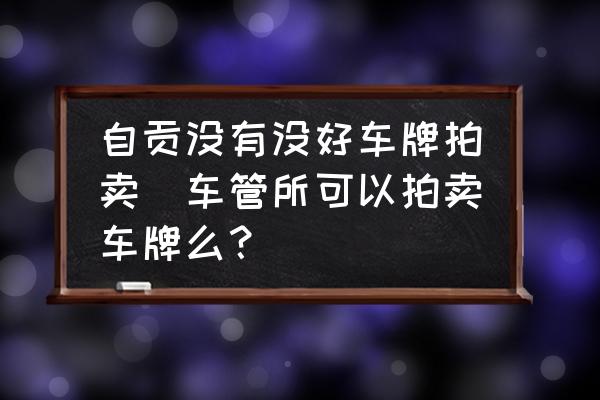自貢沒(méi)有沒(méi)好車牌拍賣(車管所可以拍賣車牌么？)