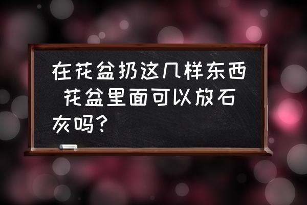 在花盆扔這幾樣?xùn)|西 花盆里面可以放石灰嗎？