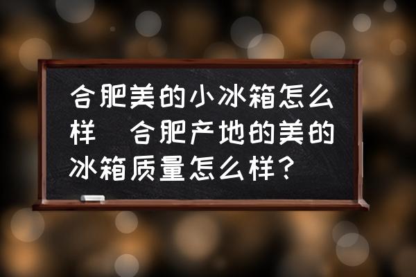 合肥美的小冰箱怎么樣(合肥產(chǎn)地的美的冰箱質(zhì)量怎么樣？)