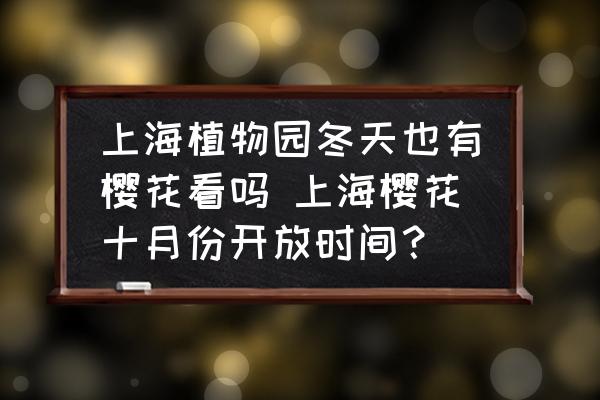 上海植物園冬天也有櫻花看嗎 上海櫻花十月份開(kāi)放時(shí)間？