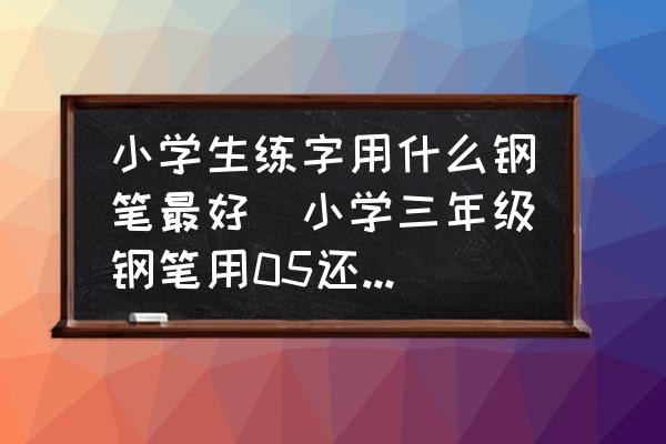 小學生練字用什么鋼筆最好(小學三年級鋼筆用05還是03？)