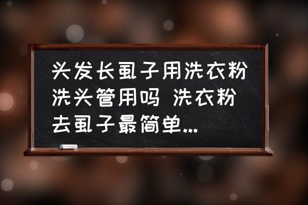 頭發(fā)長(zhǎng)虱子用洗衣粉洗頭管用嗎 洗衣粉去虱子最簡(jiǎn)單的方法？
