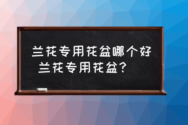 蘭花專用花盆哪個好 蘭花專用花盆？