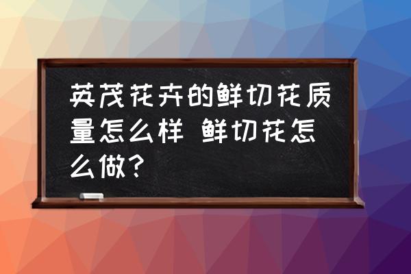 英茂花卉的鮮切花質(zhì)量怎么樣 鮮切花怎么做？