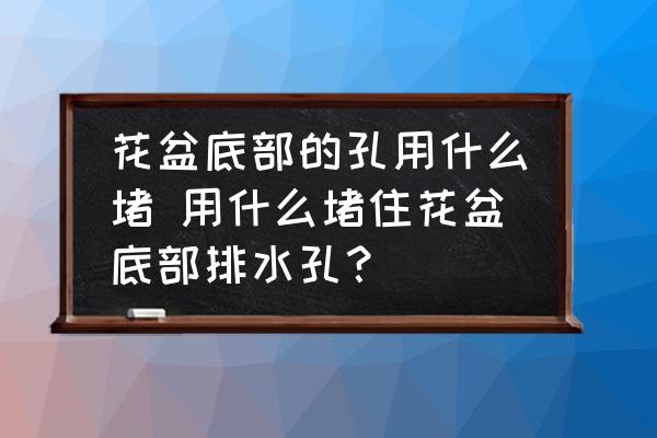 花盆底部的孔用什么堵 用什么堵住花盆底部排水孔？