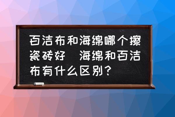 百潔布和海綿哪個擦瓷磚好(海綿和百潔布有什么區(qū)別？)