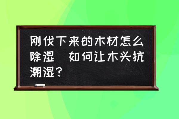 剛伐下來的木材怎么除濕(如何讓木頭抗潮濕？)
