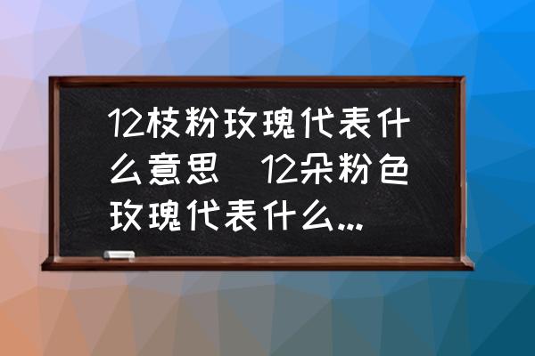 12枝粉玫瑰代表什么意思(12朵粉色玫瑰代表什么意思？)