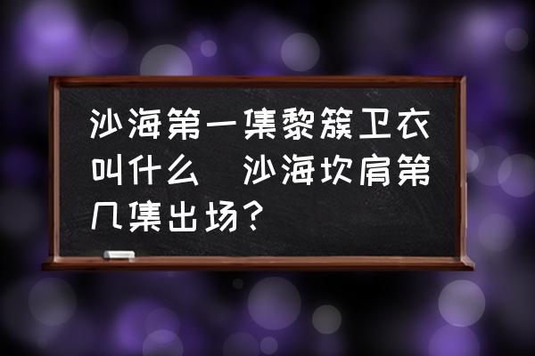 沙海第一集黎簇衛(wèi)衣叫什么(沙海坎肩第幾集出場？)