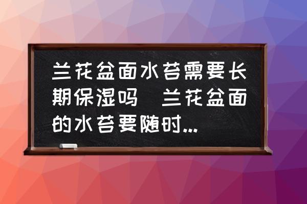 蘭花盆面水苔需要長期保濕嗎(蘭花盆面的水苔要隨時保濕嗎？)
