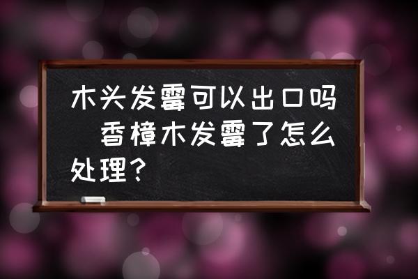 木頭發(fā)霉可以出口嗎(香樟木發(fā)霉了怎么處理？)