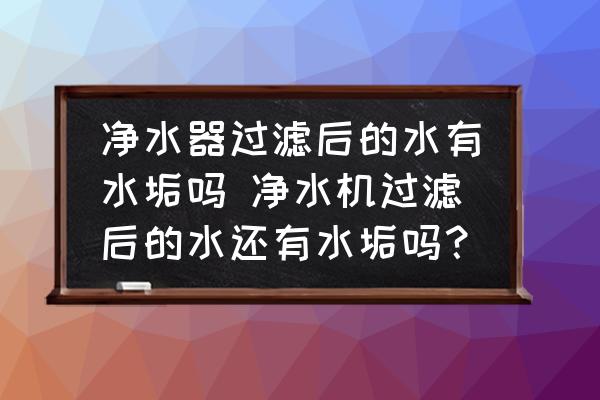 凈水器過濾后的水有水垢嗎 凈水機(jī)過濾后的水還有水垢嗎？