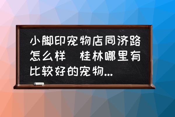 小腳印寵物店同濟(jì)路怎么樣(桂林哪里有比較好的寵物醫(yī)院？)