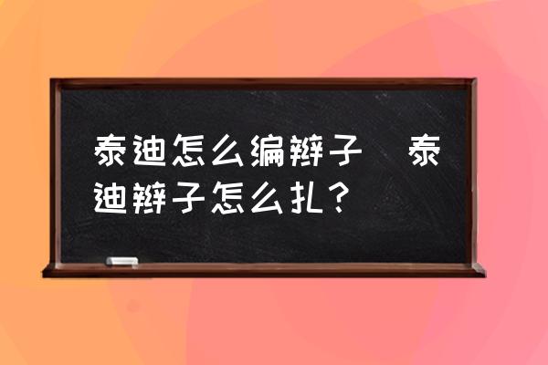 泰迪怎么編辮子(泰迪辮子怎么扎？)