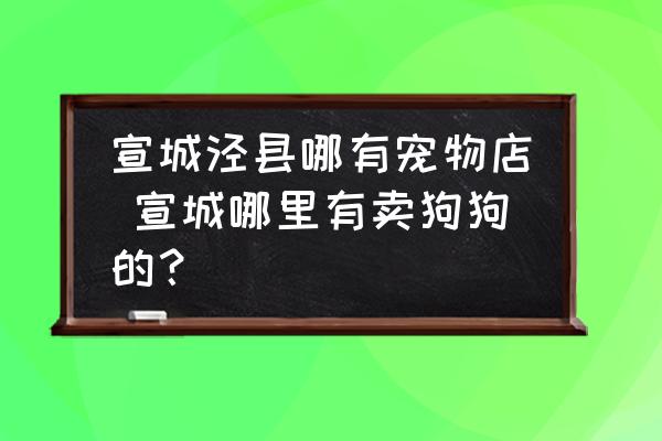 宣城涇縣哪有寵物店 宣城哪里有賣狗狗的？